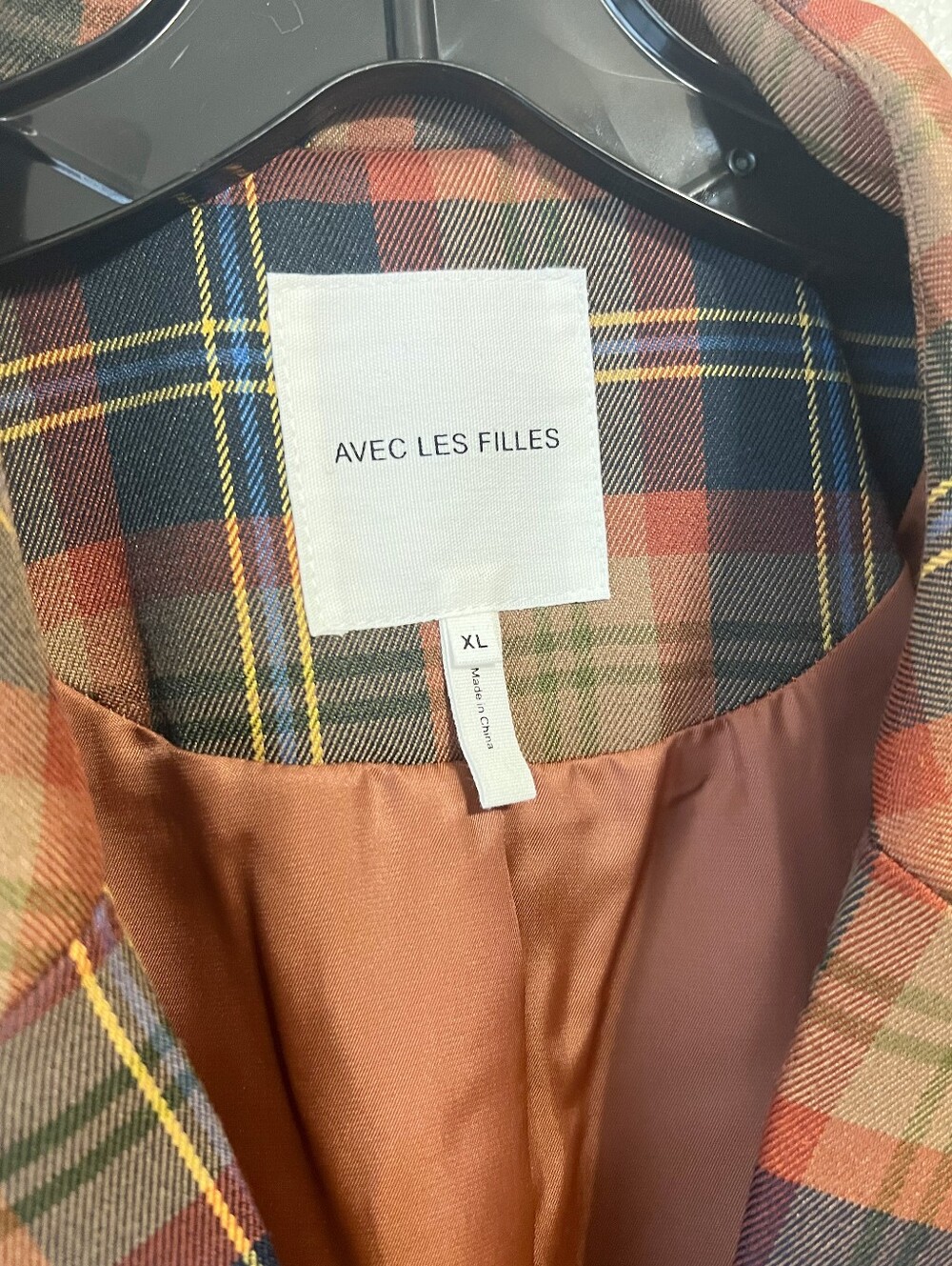 NWT Avec Les Filles Autumn Plaid Hourglass Blazer - Picture 8 of 14